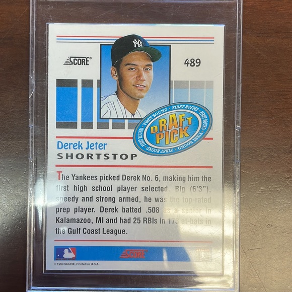 1993 Derek Jeter Score Rookie - Picture 2 of 2